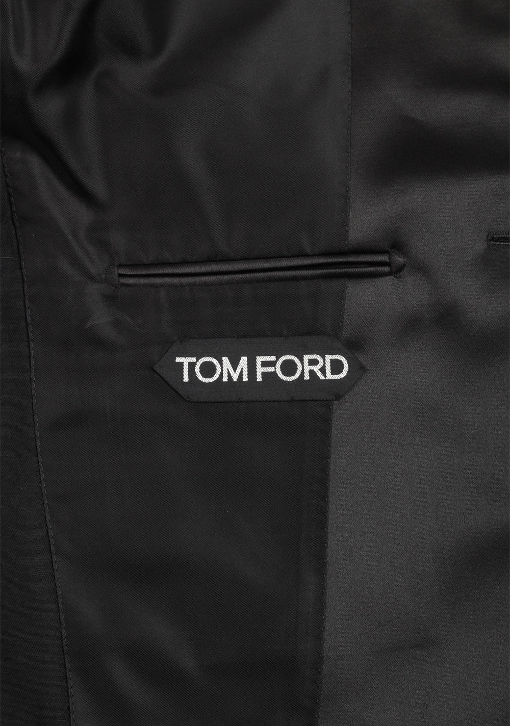 TOM FORD New Spencer Solid Black Suit Size 46 / 36R U.S.