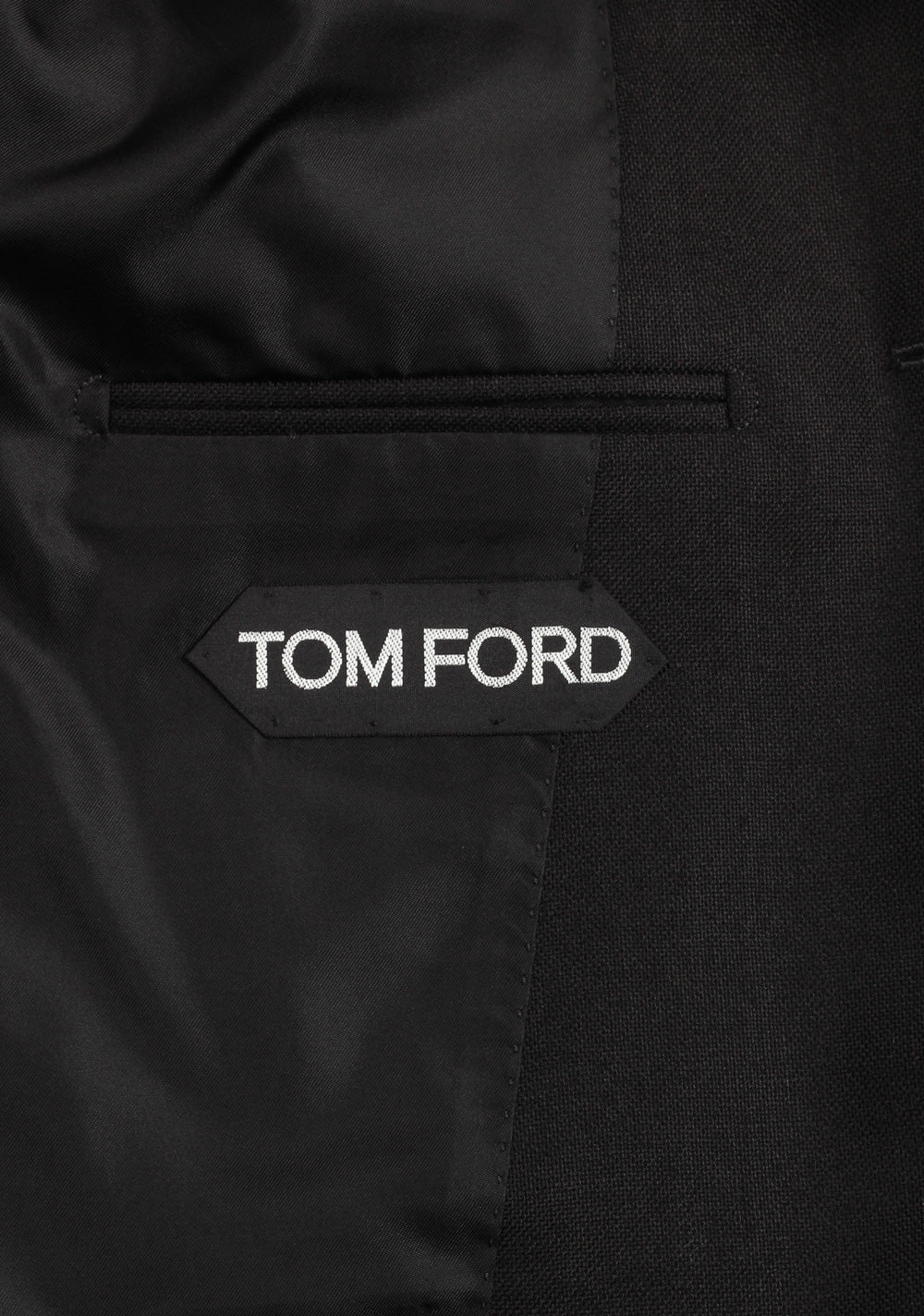 TOM FORD New Spencer Solid Black Suit Size 46 / 36R U.S.