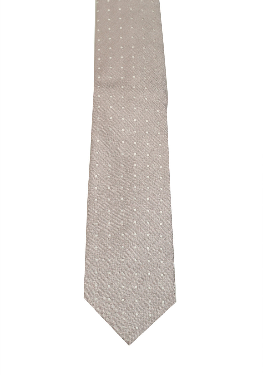 TOM FORD Beige Polkadot Tie In Silk