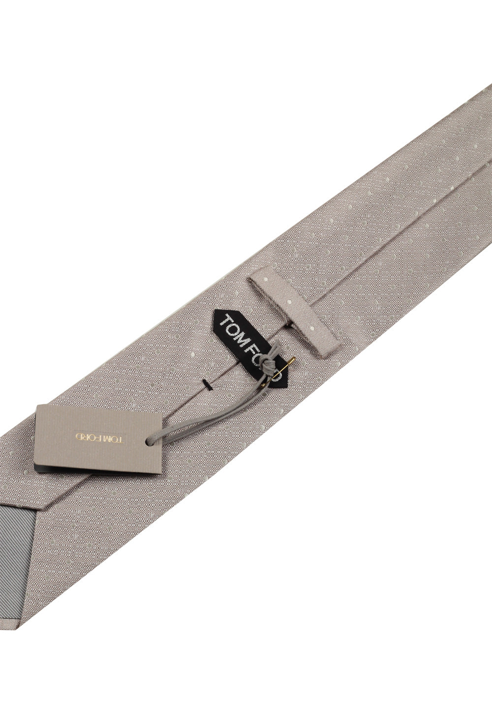 TOM FORD Beige Polkadot Tie In Silk