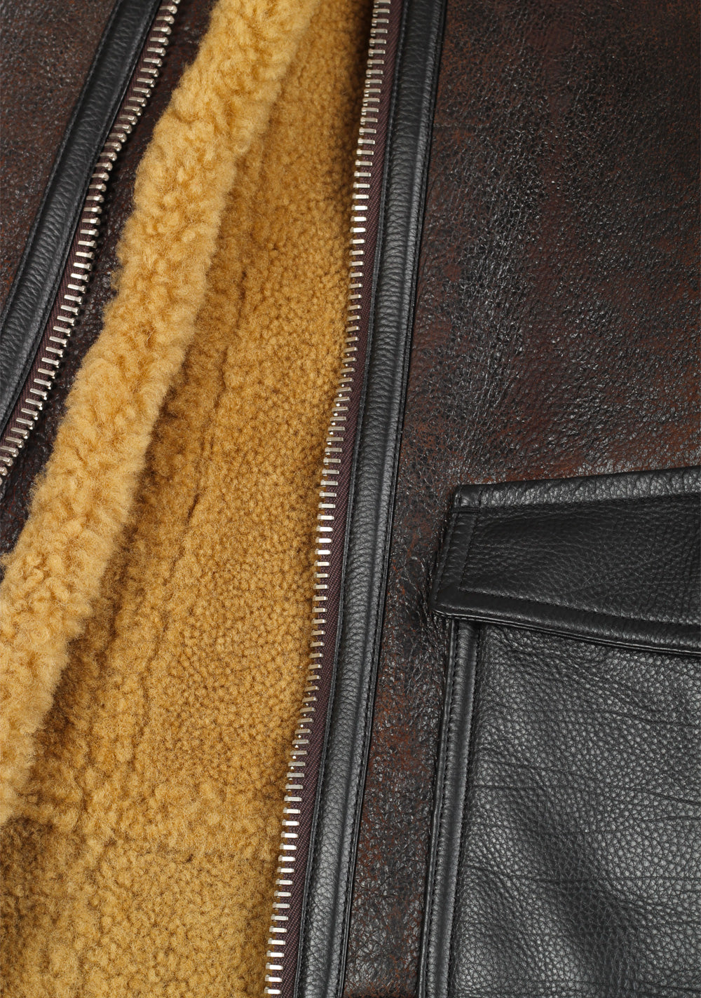 TOM FORD Crackled Shearling Zip Blouson Coat Size 48 / 38R U.S.
