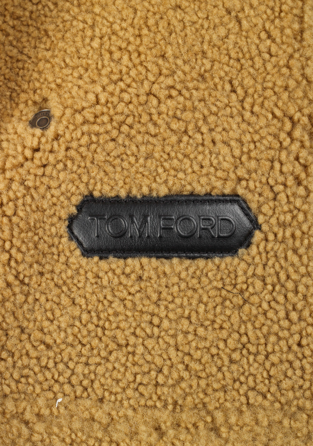 TOM FORD Crackled Shearling Hooded Blouson Coat Size 48 / 38R U.S.