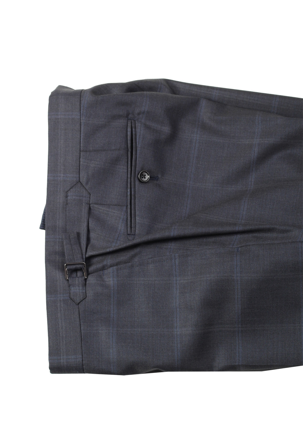 TOM FORD Shelton Checked Gray Blue Suit Size 54 / 44R U.S. In Wool