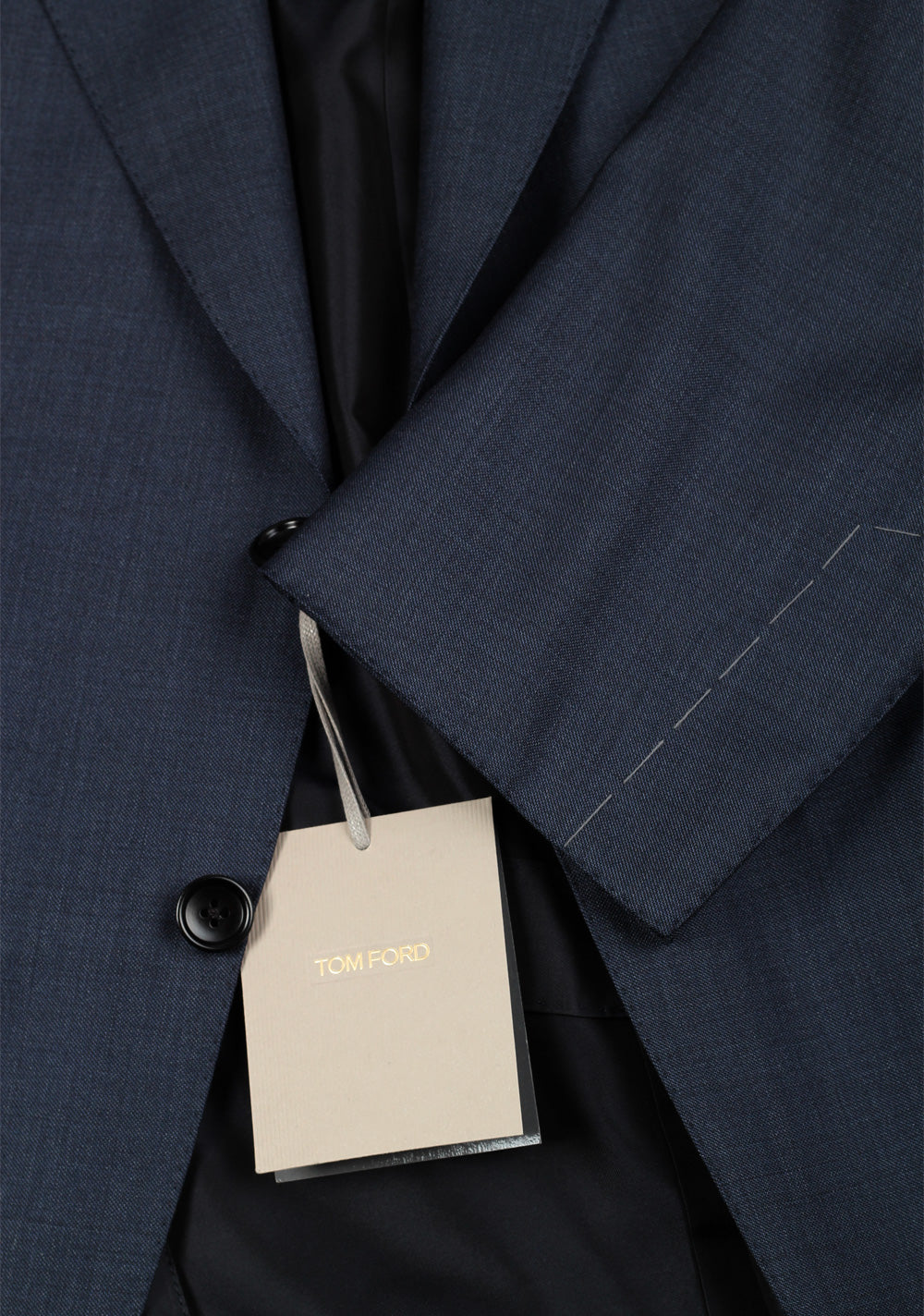 TOM FORD Shelton Solid Blue Suit Size 54 / 44R U.S. In Wool