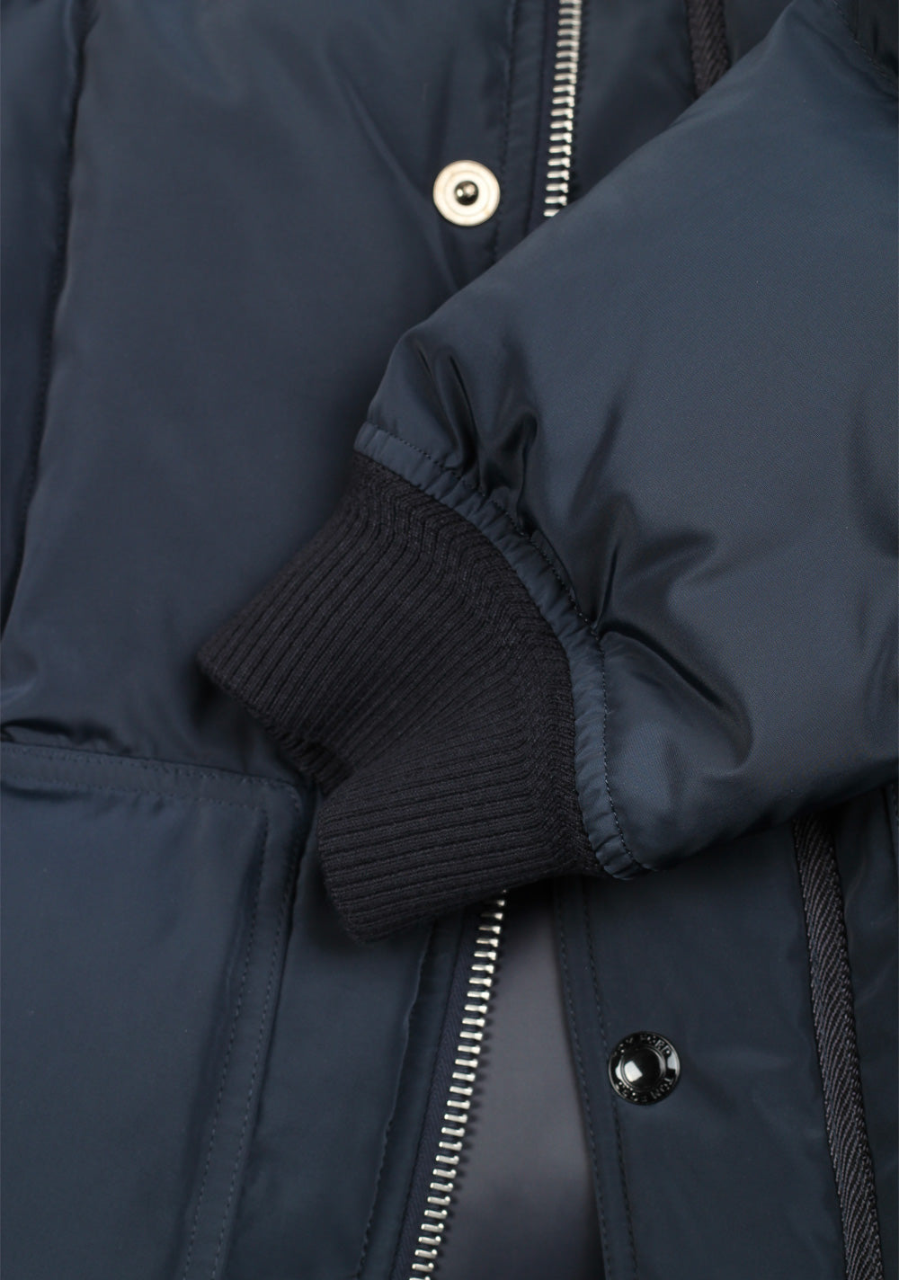 TOM FORD Blue Quilted Down Jacket Coat