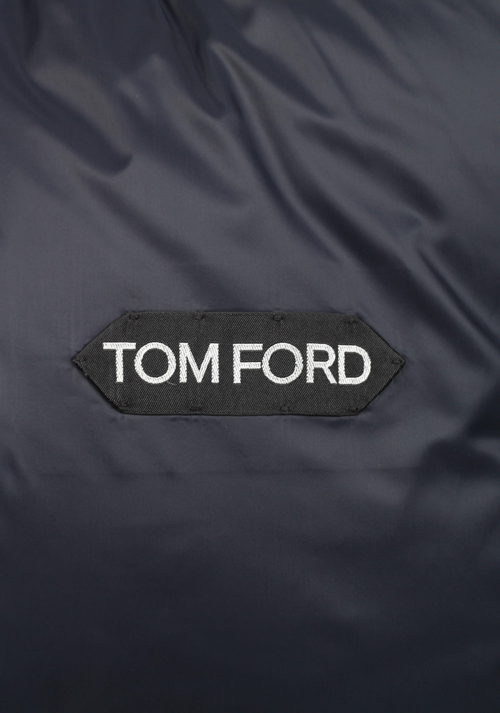 TOM FORD Blue Quilted Down Jacket Coat