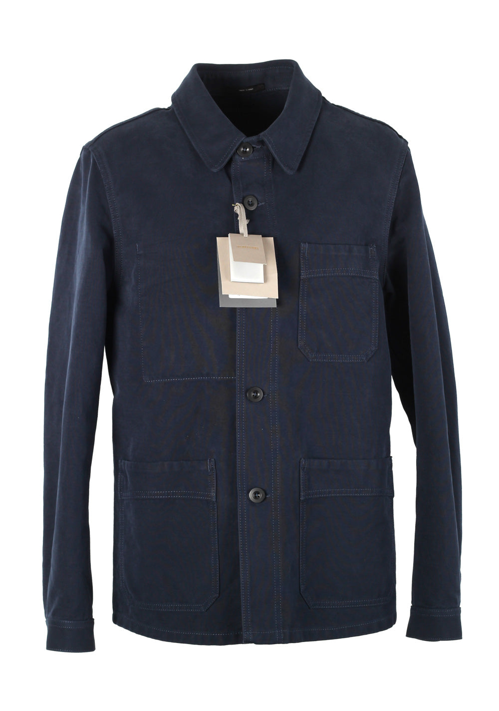 TOM FORD Blue Cotton Overshirt Coat