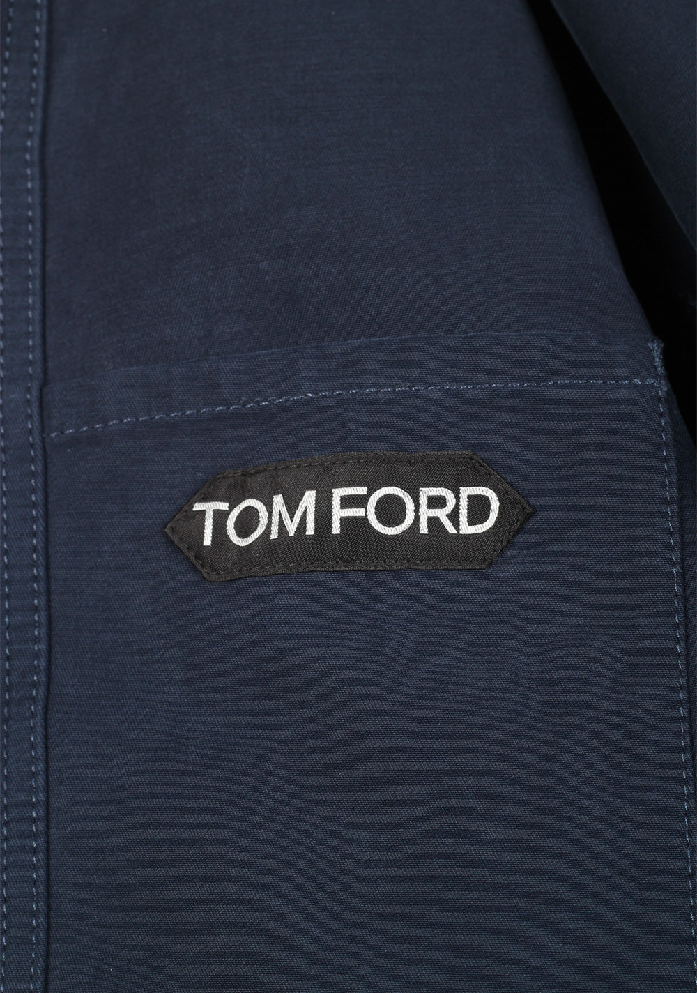 TOM FORD Blue Cotton Overshirt Coat