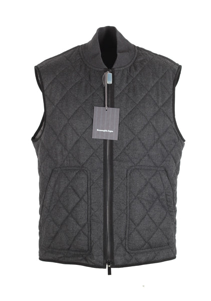 ZEGNA Gray Cashmere 14 Milmil 14 Vest Gilet Size 48 / 38R U.S.