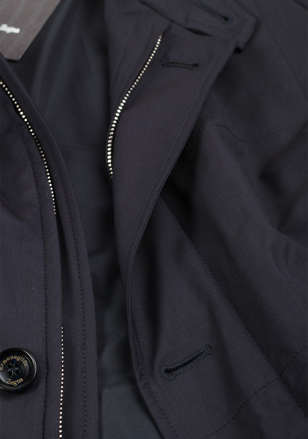 Ermenegildo Zegna Blue Trofeo Elements Coat Size 58 / 48R U.S.