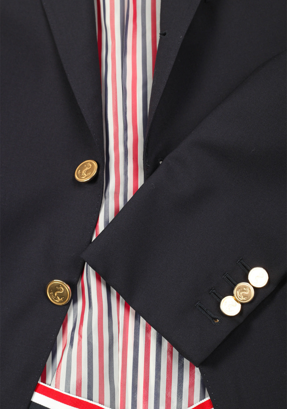 Thom Browne NEW YORK 4 Bar Blue Blazer Sport Coat