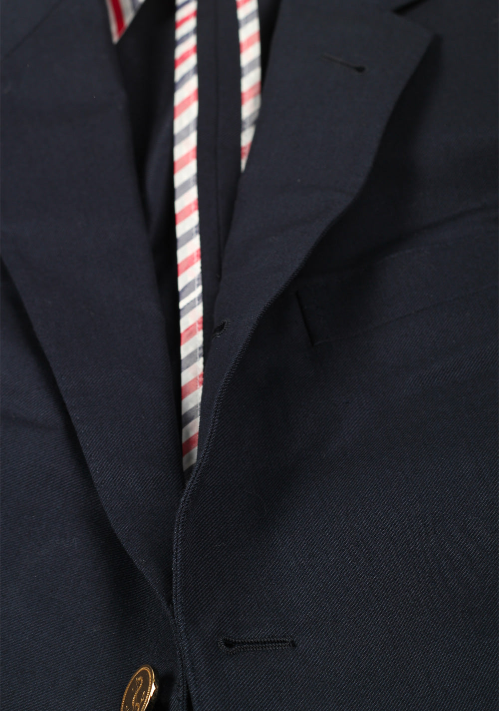Thom Browne NEW YORK Twill High Armhole Blue Blazer Sport Coat Size 46 / 36R U.S.