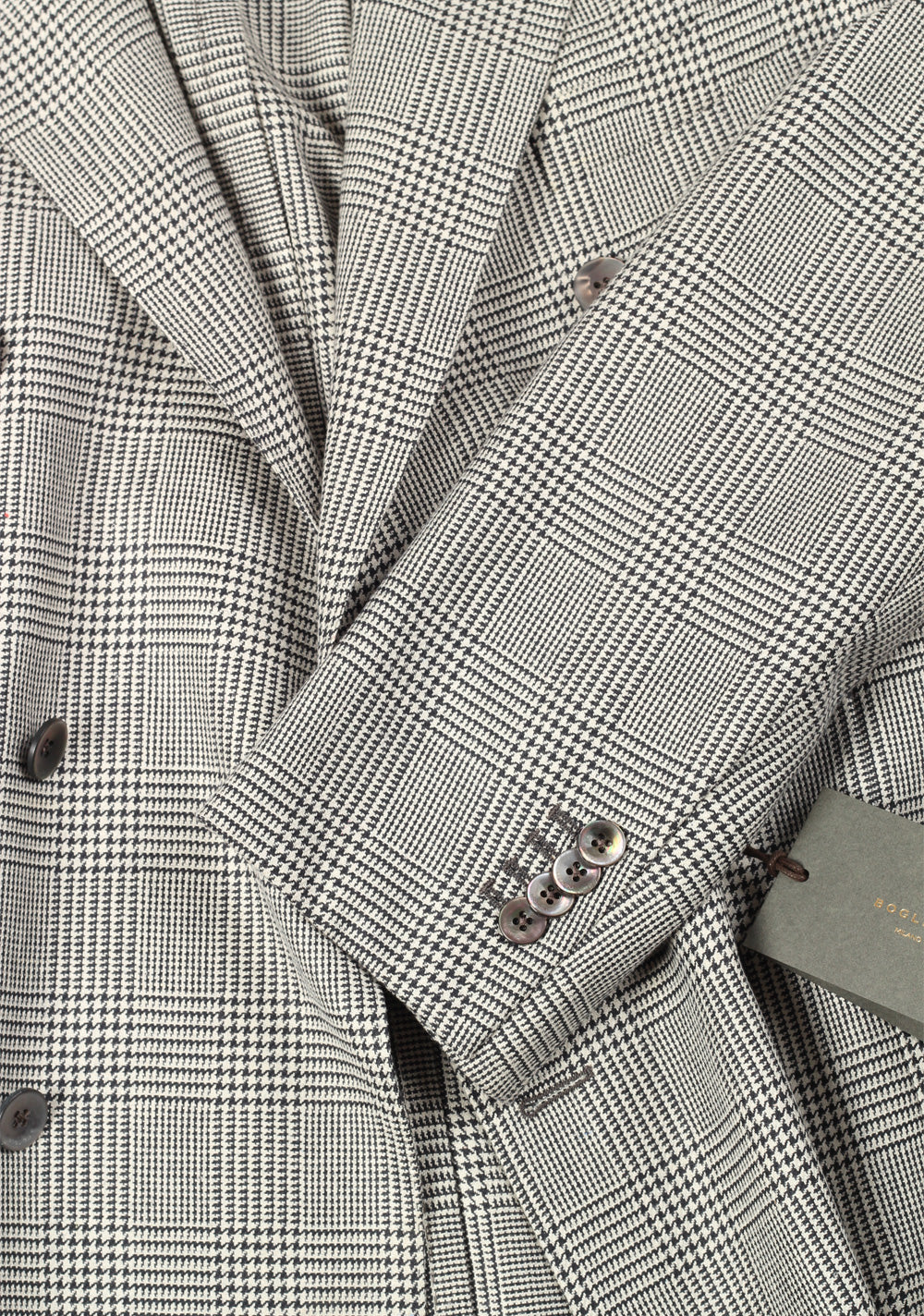 Boglioli K Jacket Checked Double Breasted Sport Coat Size 50 / 40R U.S.