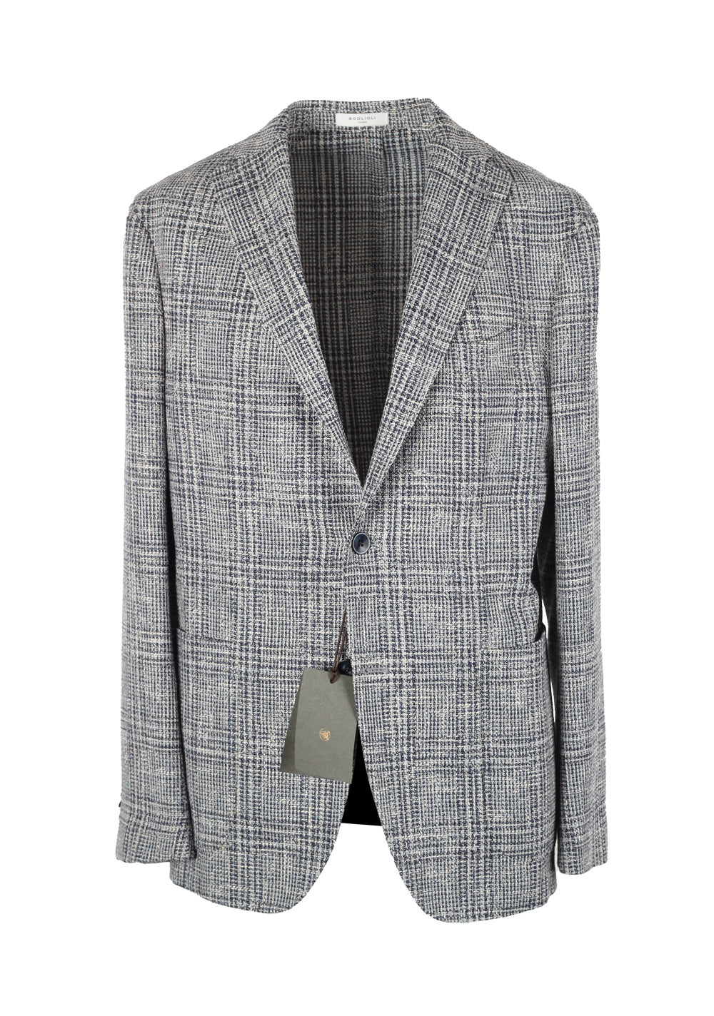 Boglioli K Jacket White Blue Sport Coat Size 50 / 40R U.S.