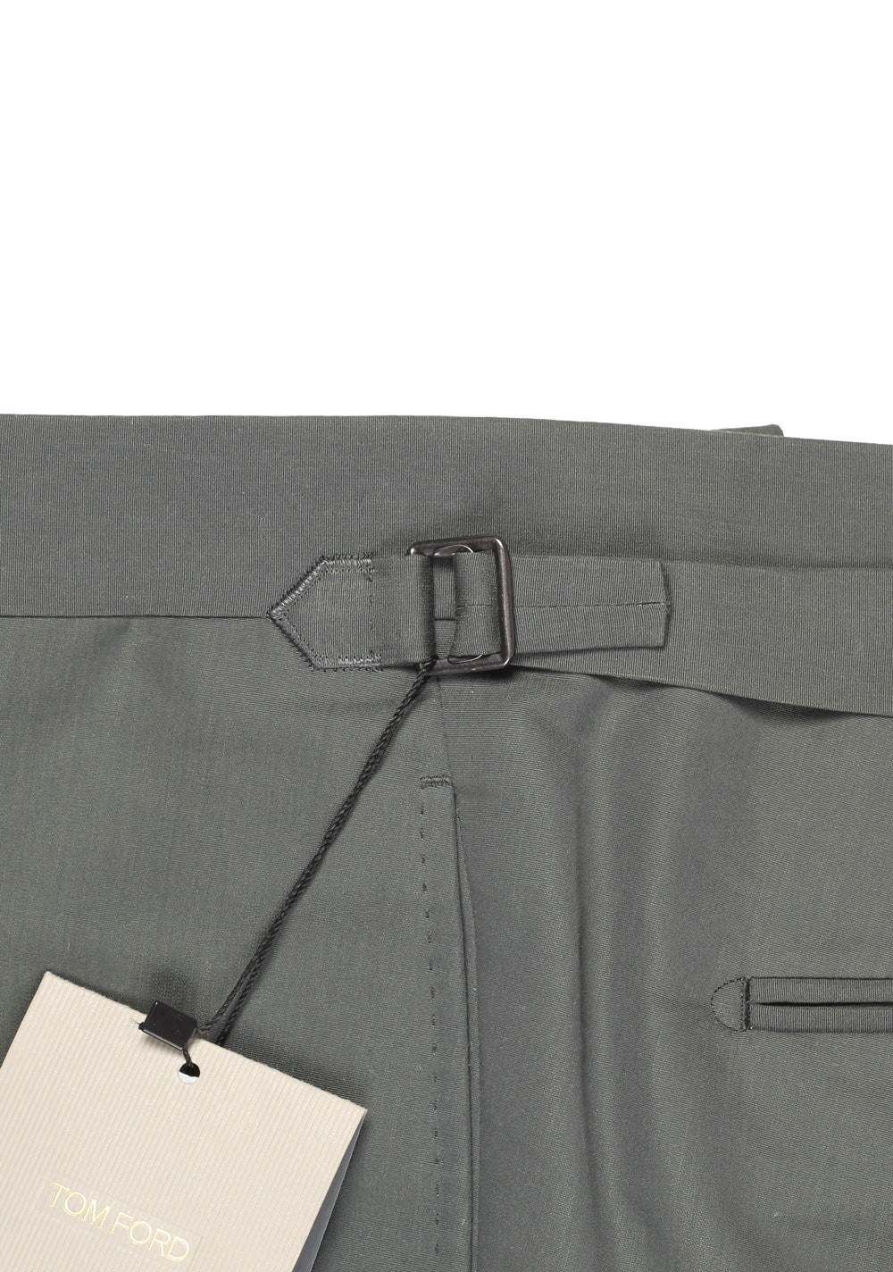TOM FORD Green Cotton Silk Dress Trousers Size 54 / 38 U.S.