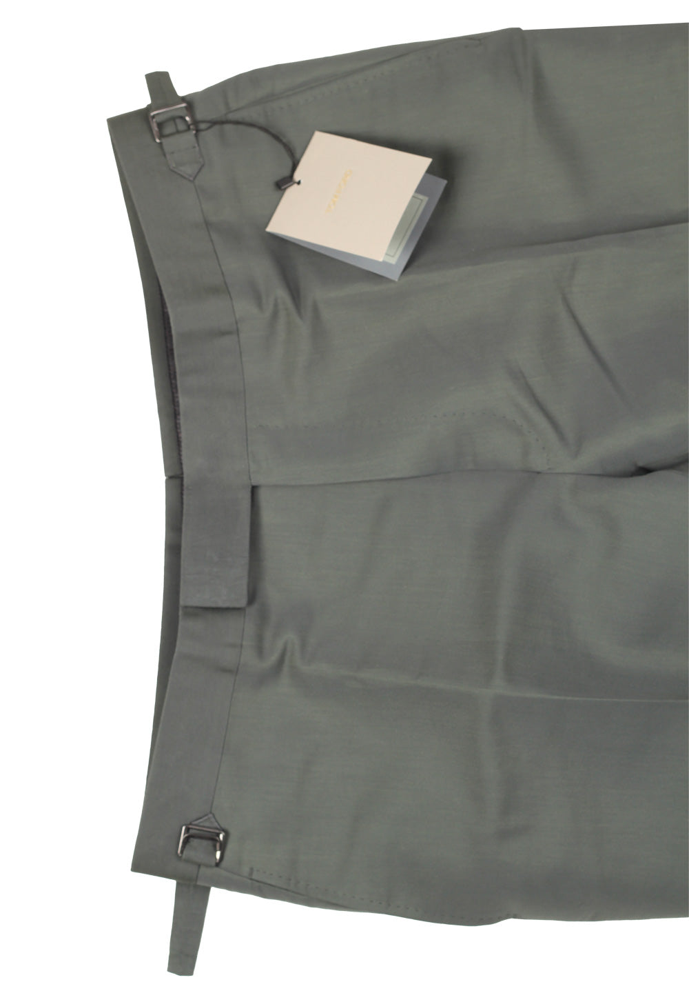 TOM FORD Green Cotton Silk Dress Trousers Size 54 / 38 U.S.