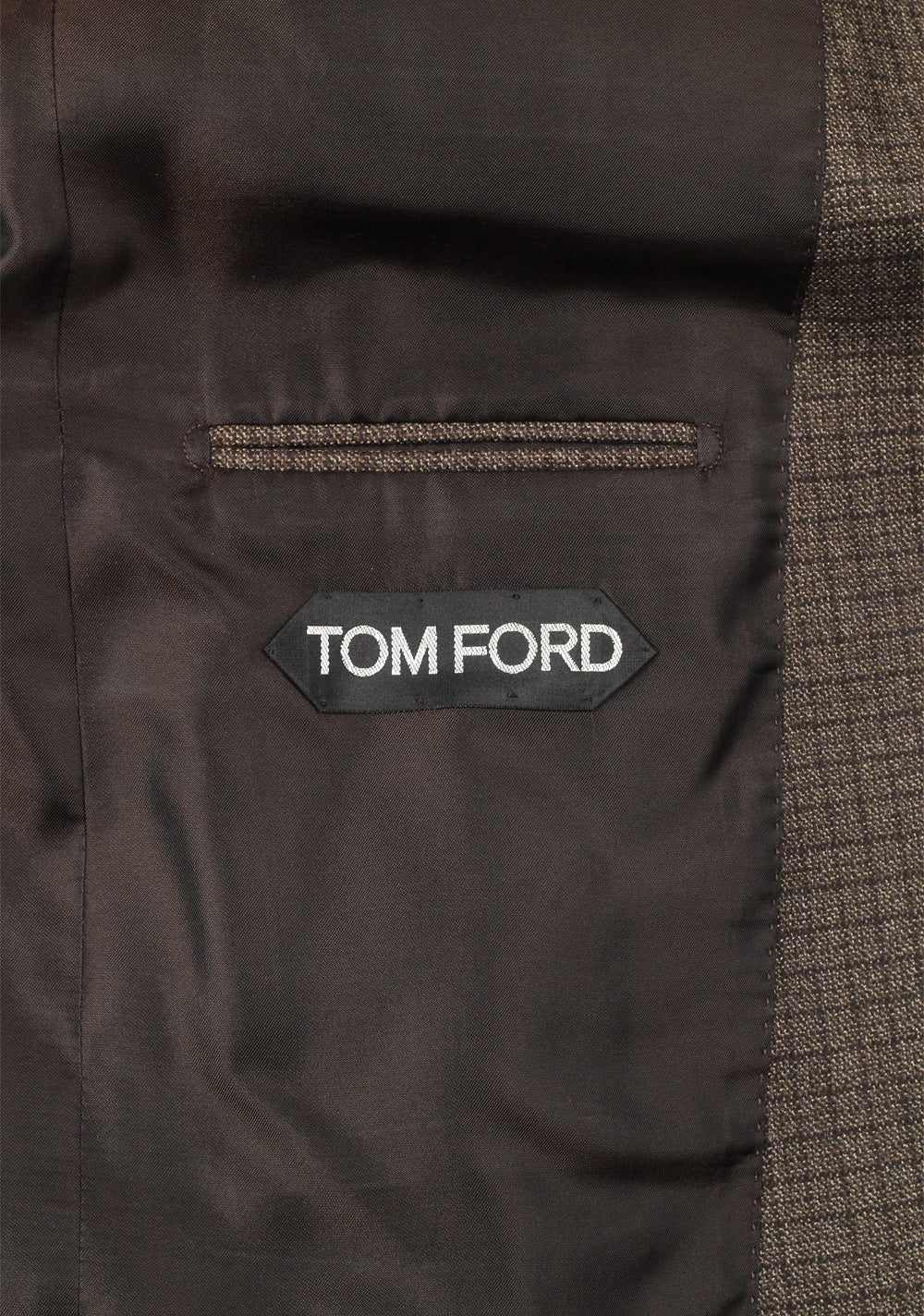 TOM FORD Windsor Brown Checked 3 Piece Suit Size 52 / 42R U.S. Wool Fit A