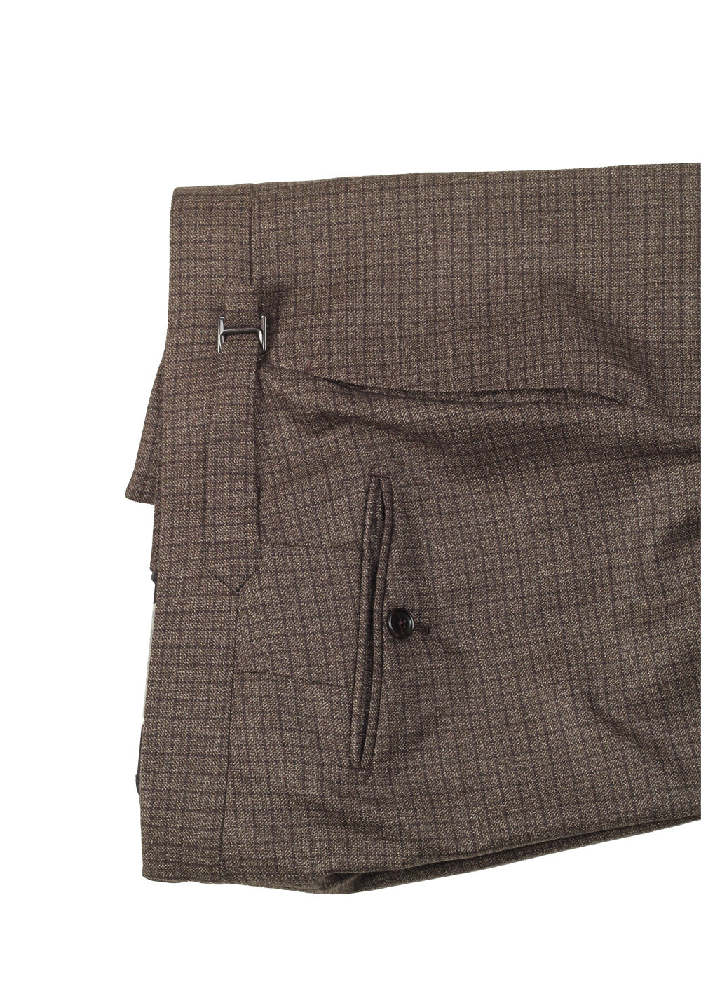 TOM FORD Windsor Brown Checked 3 Piece Suit Size 52 / 42R U.S. Wool Fit A