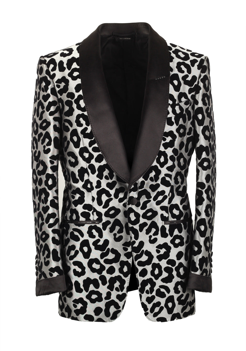 TOM FORD Atticus Black Silver Tuxedo Dinner Jacket Size 46 / 36R U.S.