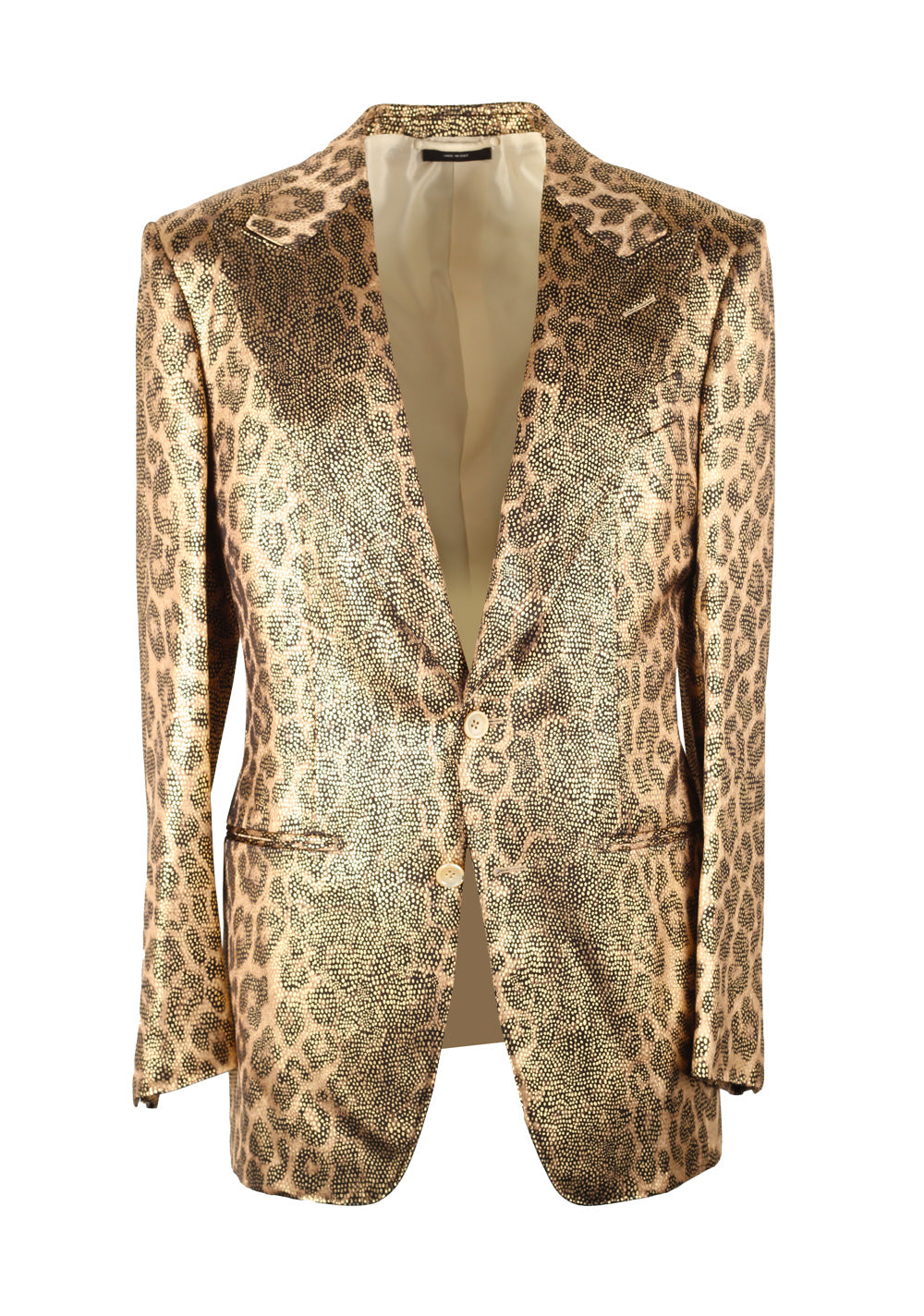 TOM FORD Atticus Gold Black Tuxedo Dinner Jacket Size 46 / 36R U.S.