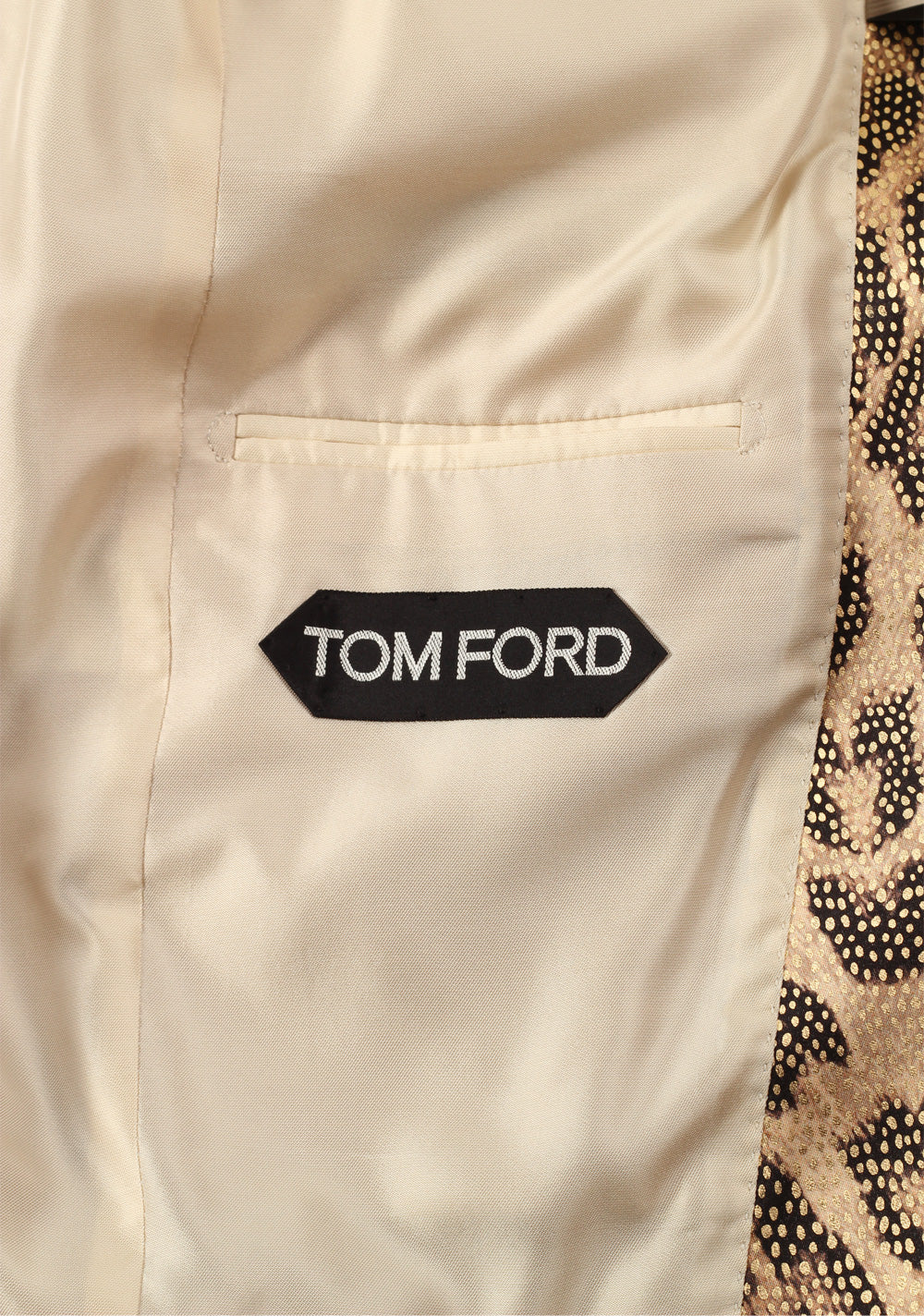 TOM FORD Atticus Gold Black Tuxedo Dinner Jacket Size 46 / 36R U.S.