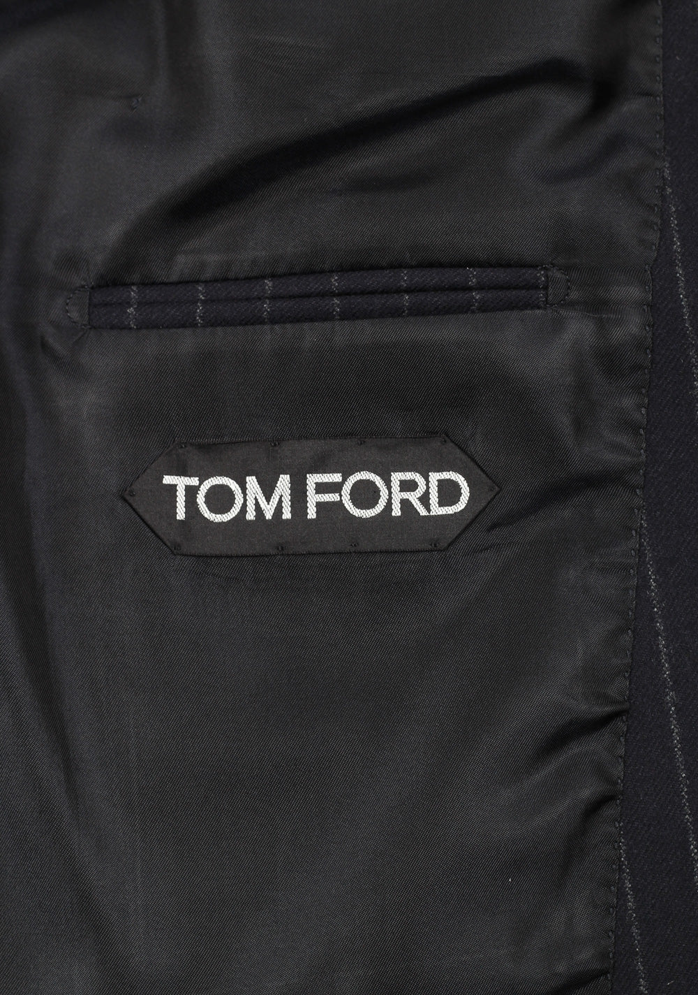 TOM FORD Shelton Striped Blue Suit Size 54 / 44R U.S. In Wool