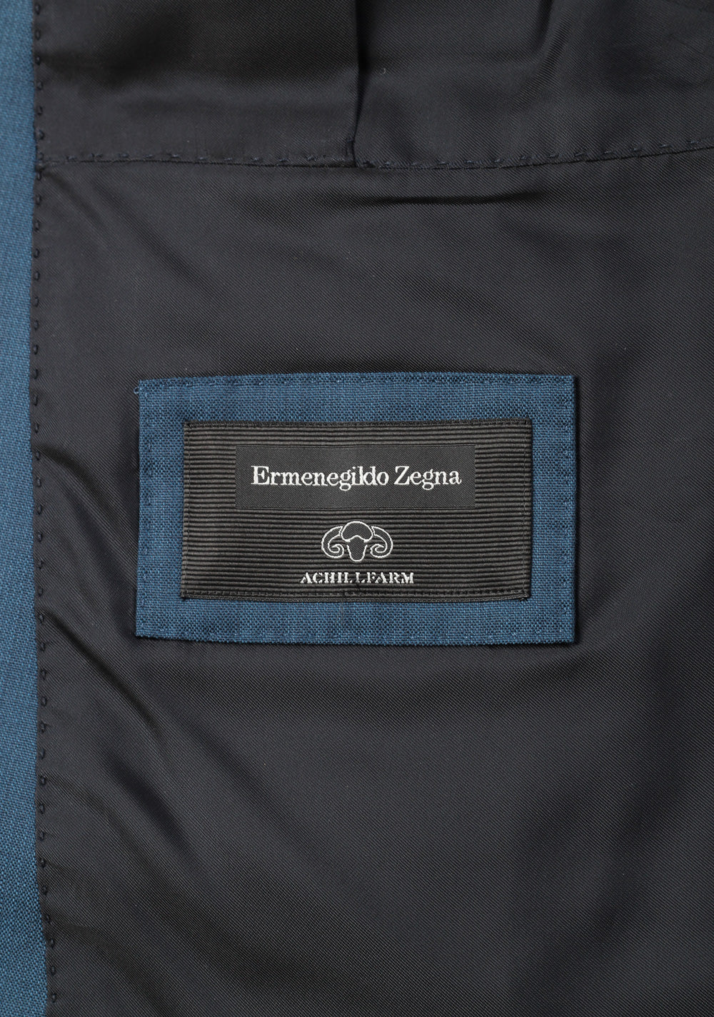 ZEGNA Blue City Achillfarm Suit Size 56 / 46R U.S.