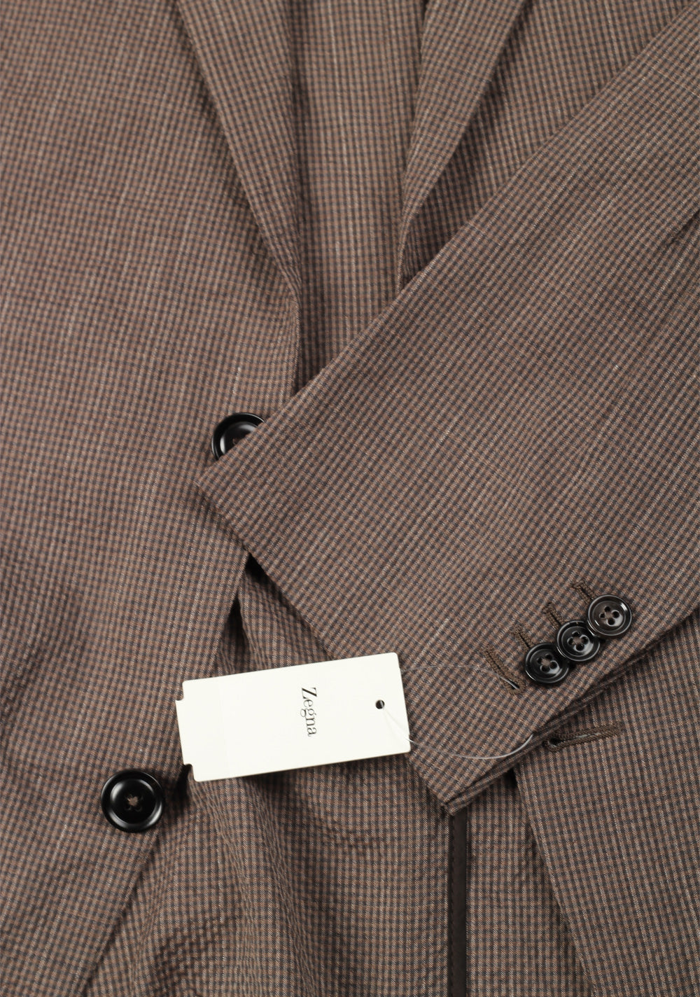 ZEGNA Zero Weight Trofeo Brown Checked Sport Coat Size 48 / 38R U.S.