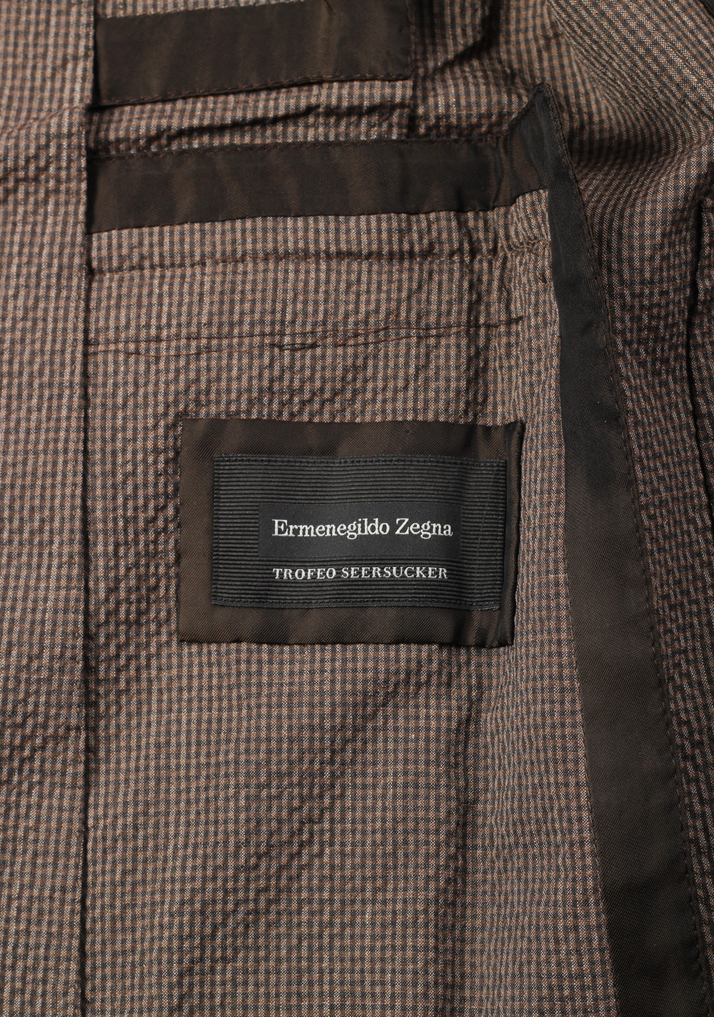 ZEGNA Zero Weight Trofeo Brown Checked Sport Coat Size 48 / 38R U.S.