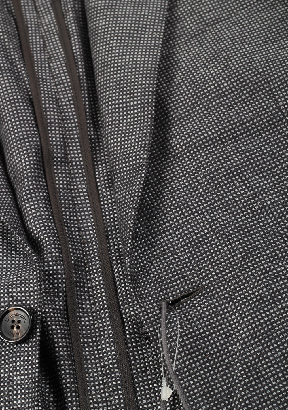 ZEGNA Silk Checked Gray Sport Coat Size 48 / 38R U.S.