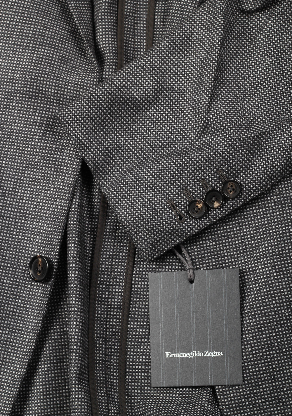 ZEGNA Silk Checked Gray Sport Coat Size 48 / 38R U.S.
