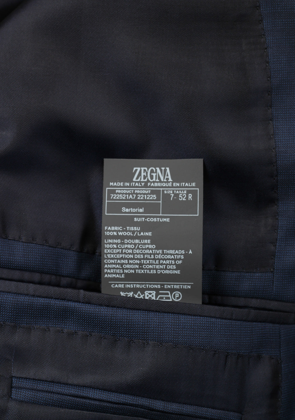 ZEGNA Sartorial 15Milmil15 Checked Sport Coat Size 52 / 42R U.S.