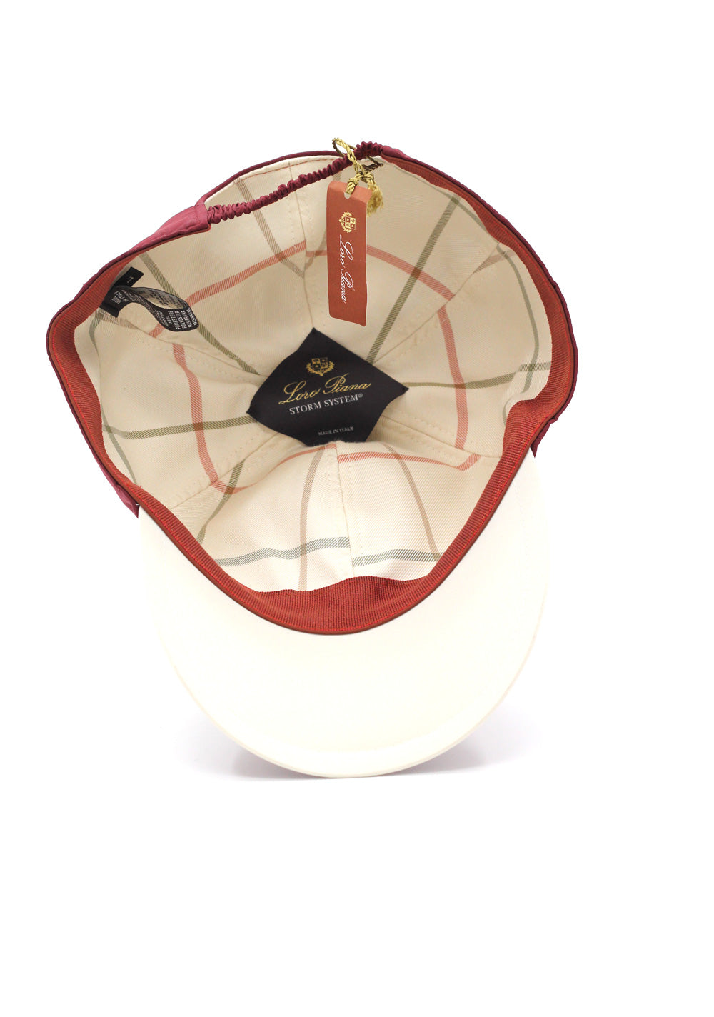 Loro Piana Burgundy Storm System Baseball Cap Size L (Large)