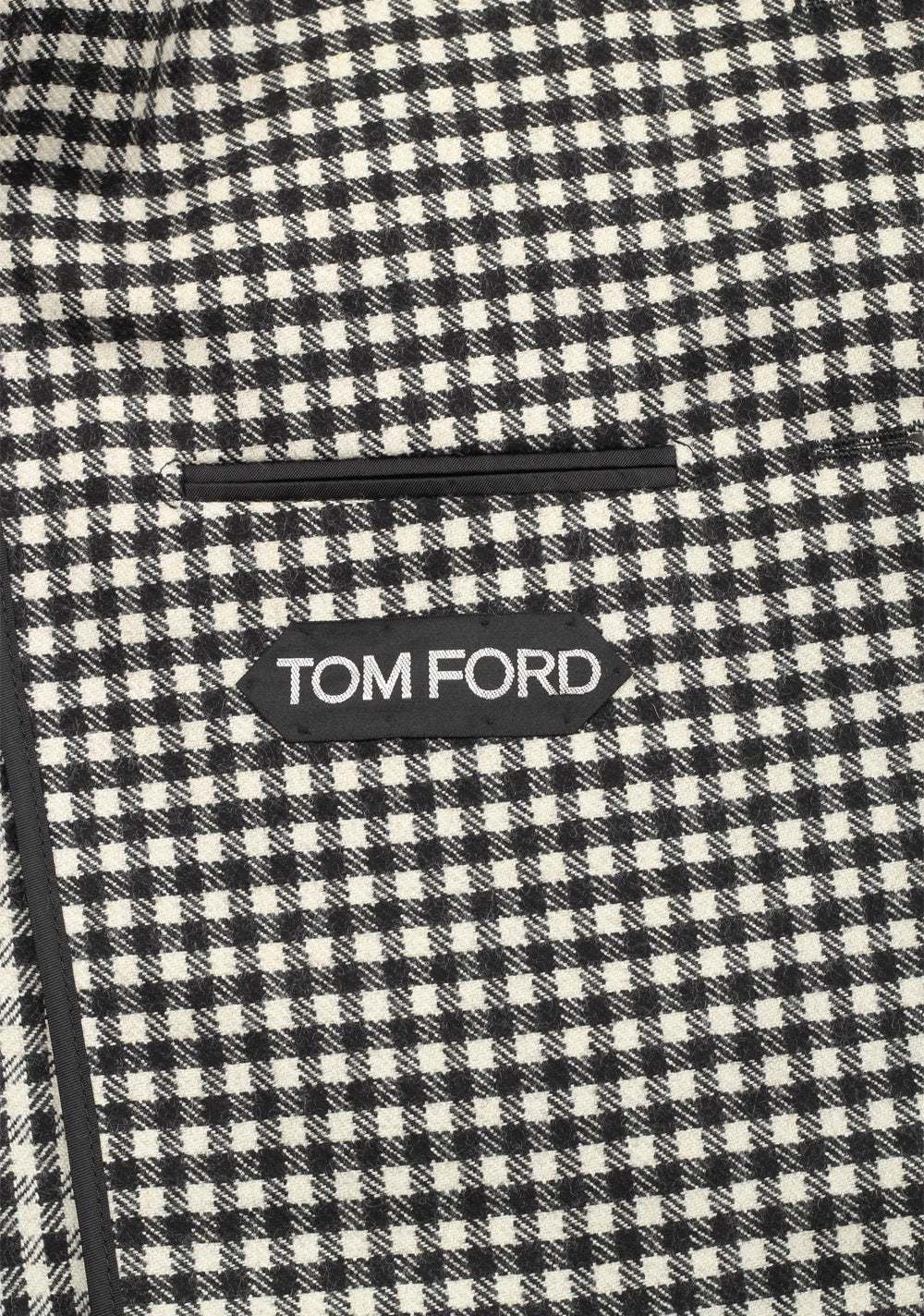 TOM FORD Shelton Checked Black White Sport Coat Size 48 / 38R U.S.