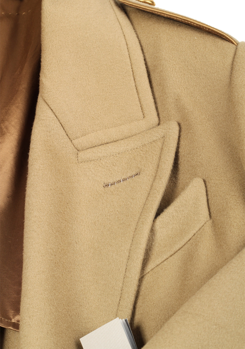 TOM FORD Camel Cashmere Double Breasted Coat Size 48 / 38R U.S.