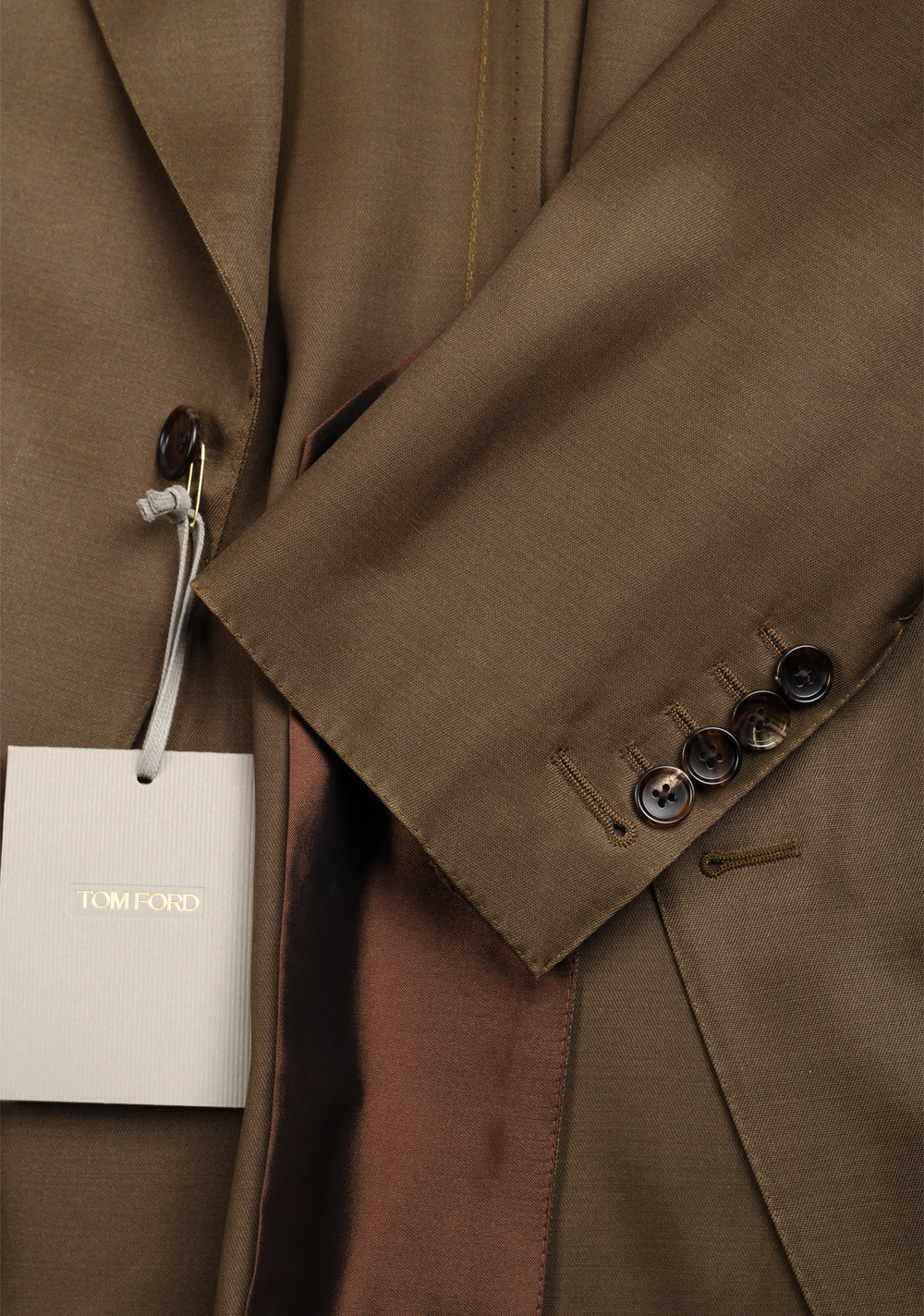 TOM FORD Atticus Brown Solid Sport Coat Size 46 / 36R U.S.