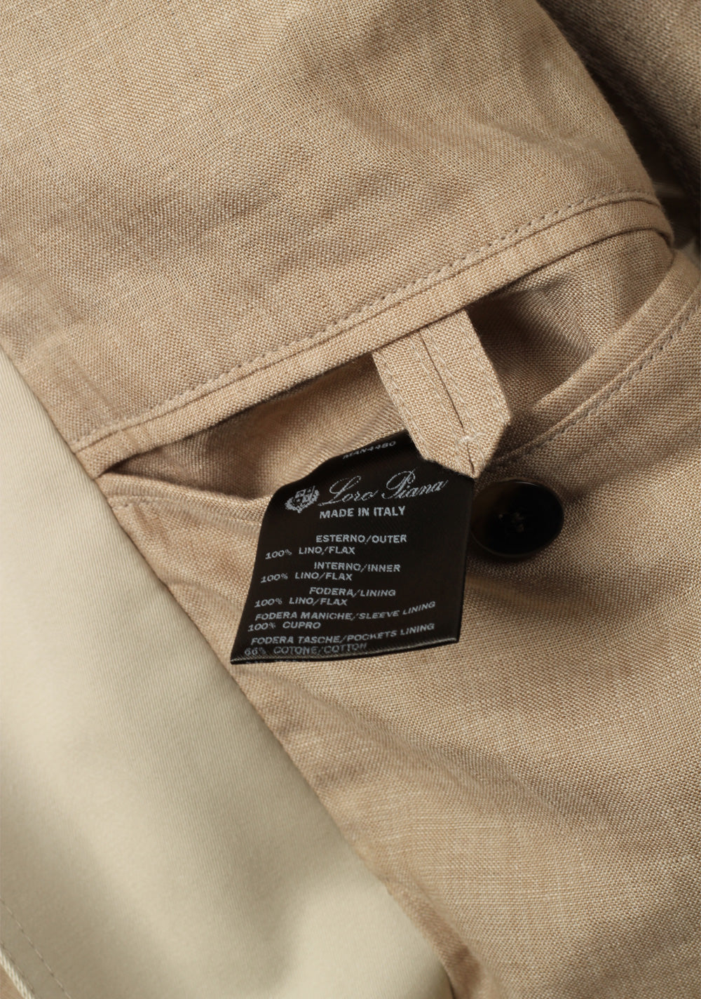 Loro Piana Beige String Coat Size Medium / 50 IT / 40R U.S.