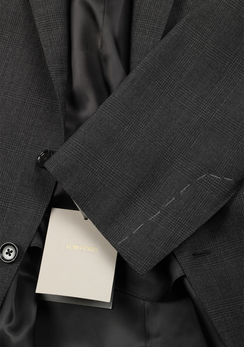 TOM FORD O'Connor Wool Checked Gray Suit
