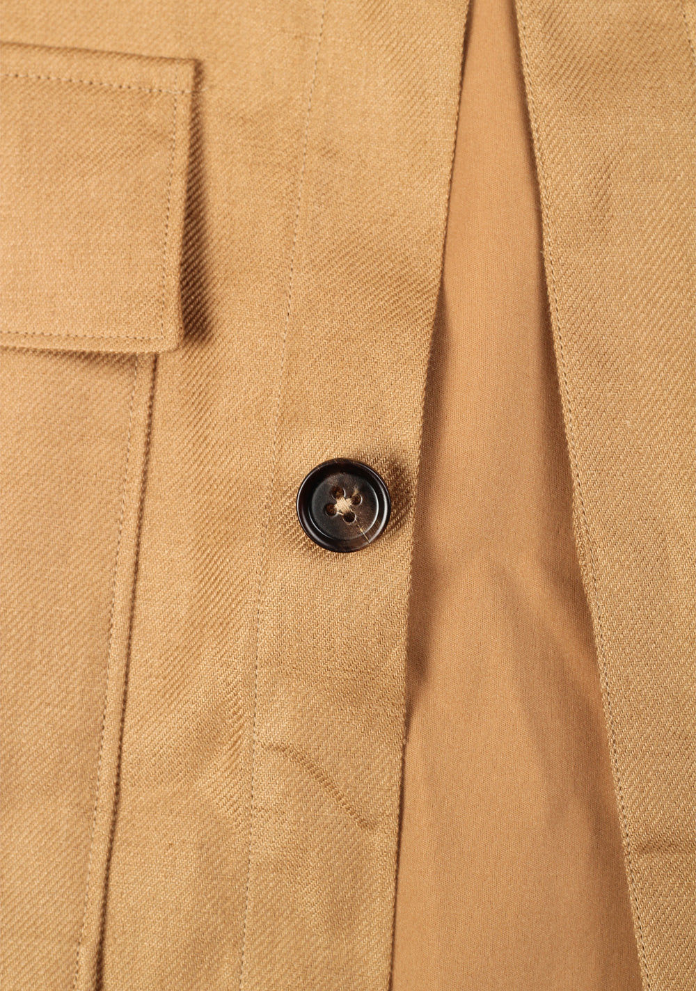 ZEGNA Oasi Lino Camel Overshirt