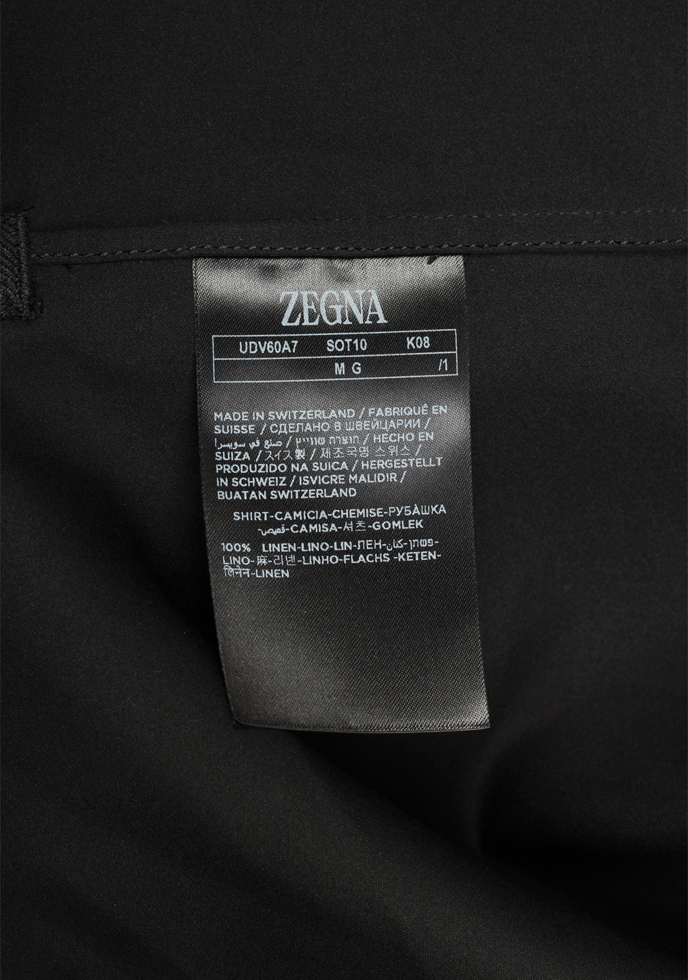 ZEGNA Oasi Lino Black Overshirt