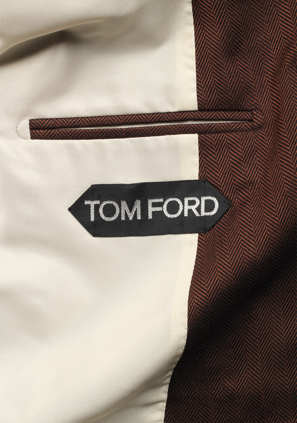 TOM FORD Wetherby Brown Silk Suit Size 48 / 38R U.S. In Silk Base T