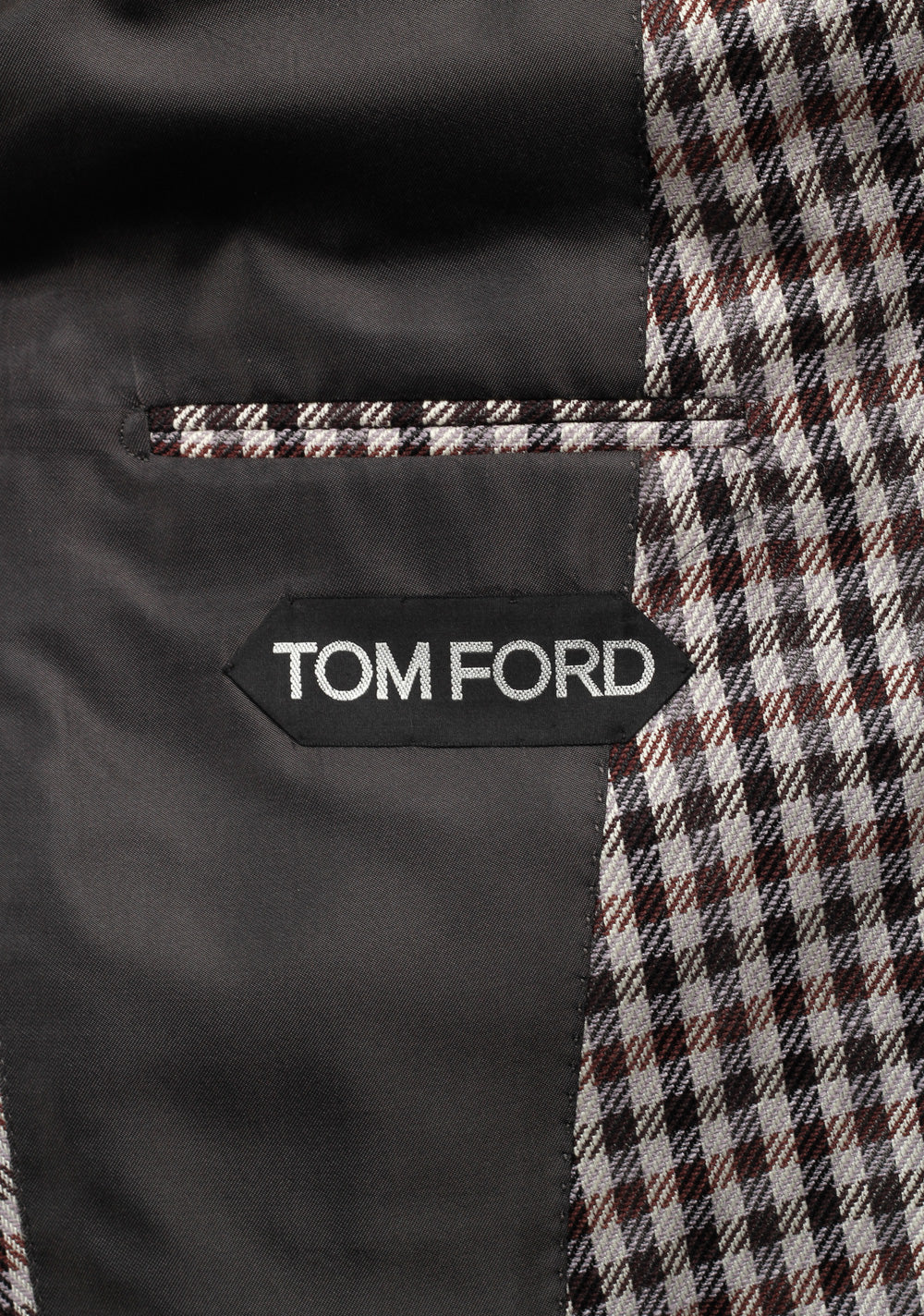 TOM FORD Atticus Brown Checked Suit Size 46 / 36R U.S.