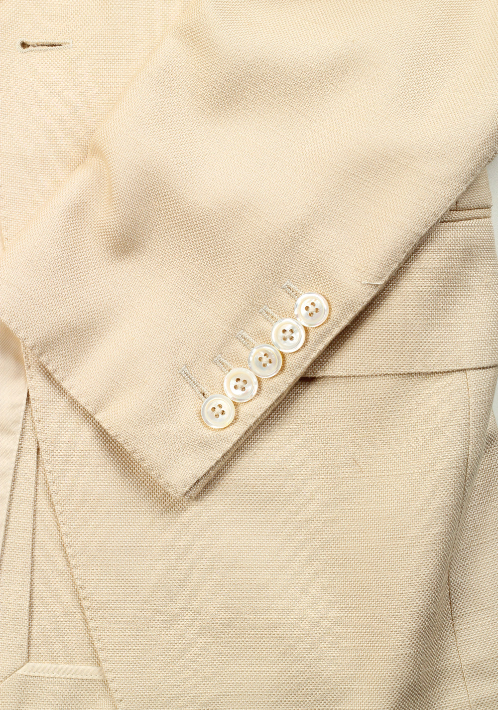 TOM FORD Atticus Champagne Silk Sport Coat Size 46 / 36R U.S.