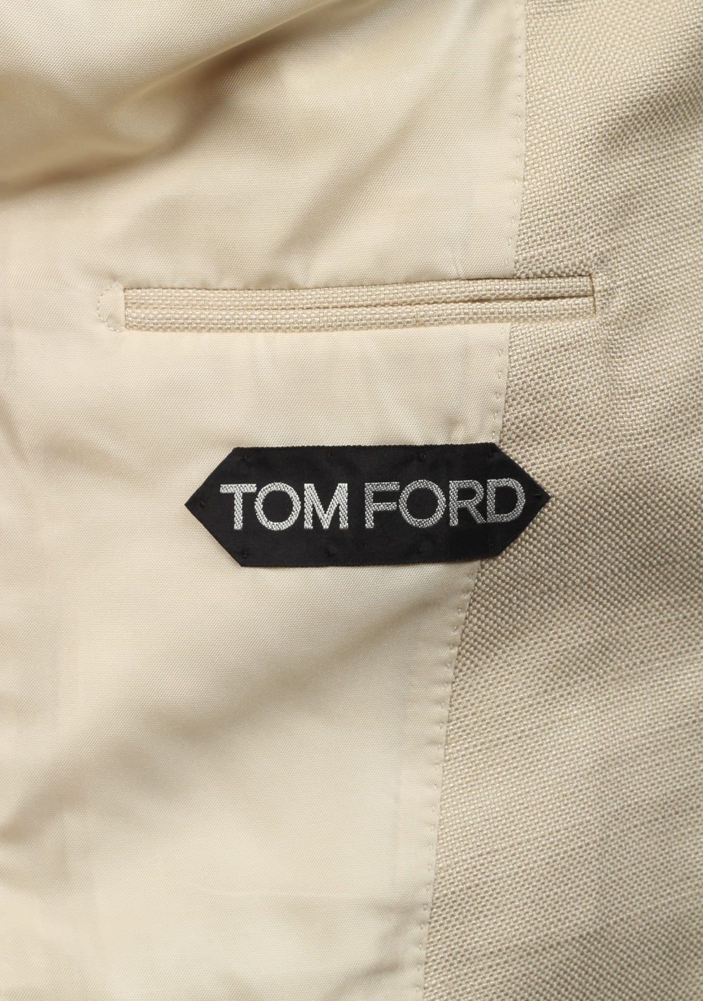 TOM FORD Atticus Champagne Silk Sport Coat Size 46 / 36R U.S.