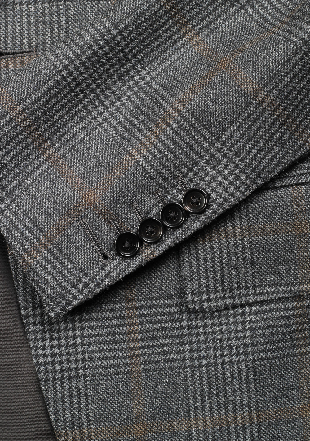 TOM FORD Gray Checked Sport Coat Size 46 / 36R U.S. in Mohair