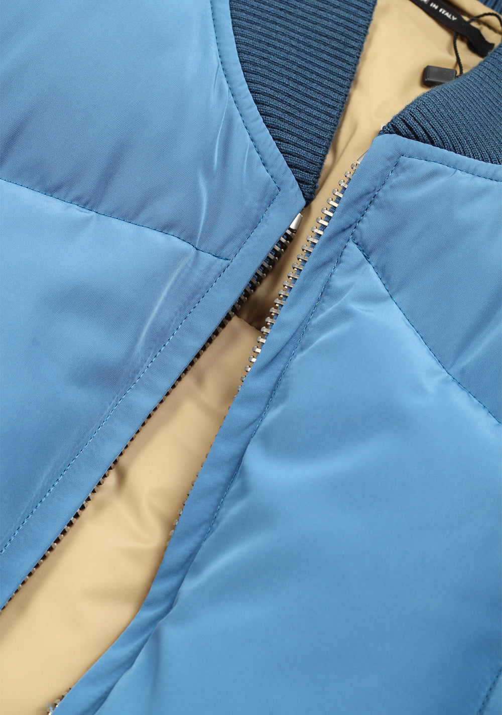 TOM FORD Blue Quilted Gilet Vest 48 / 38R U.S.