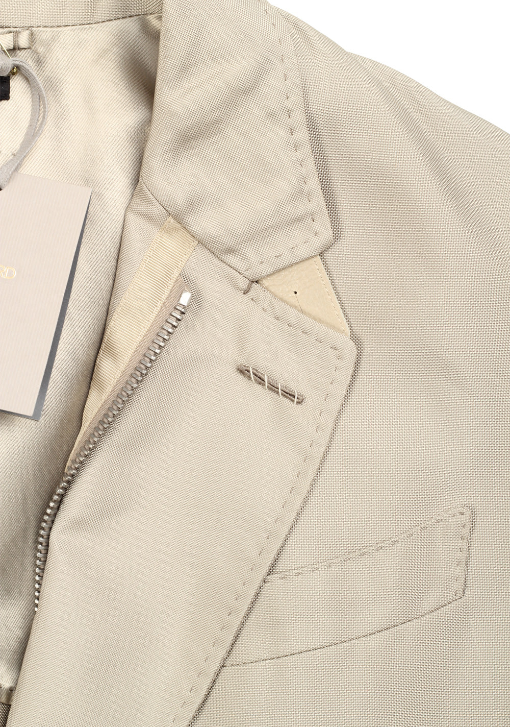 TOM FORD Beige Silk Jacket Coat 48 / 38R U.S.