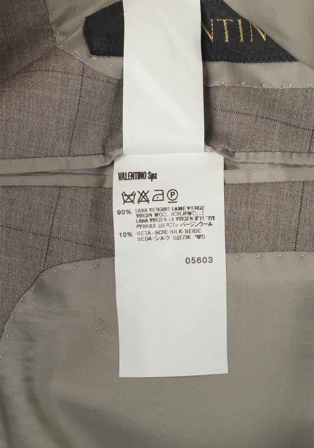 Valentino Gray Checked Suit Size 54 / 44R U.S.