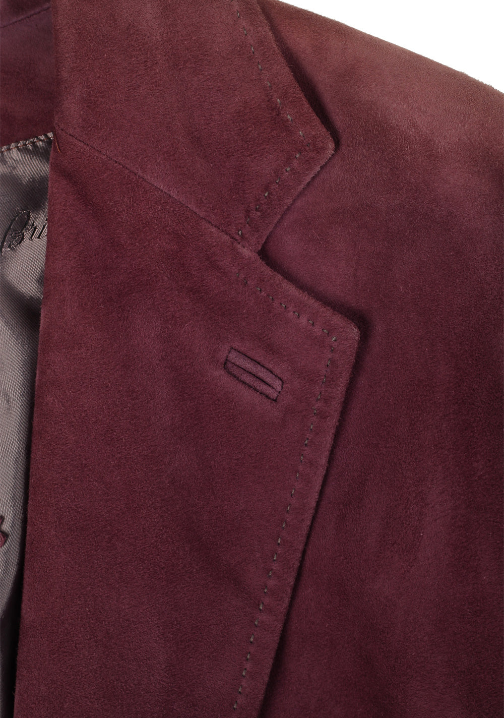 Brioni Aubergine Washed Leather Sport Coat Size 52 / 42R U.S.