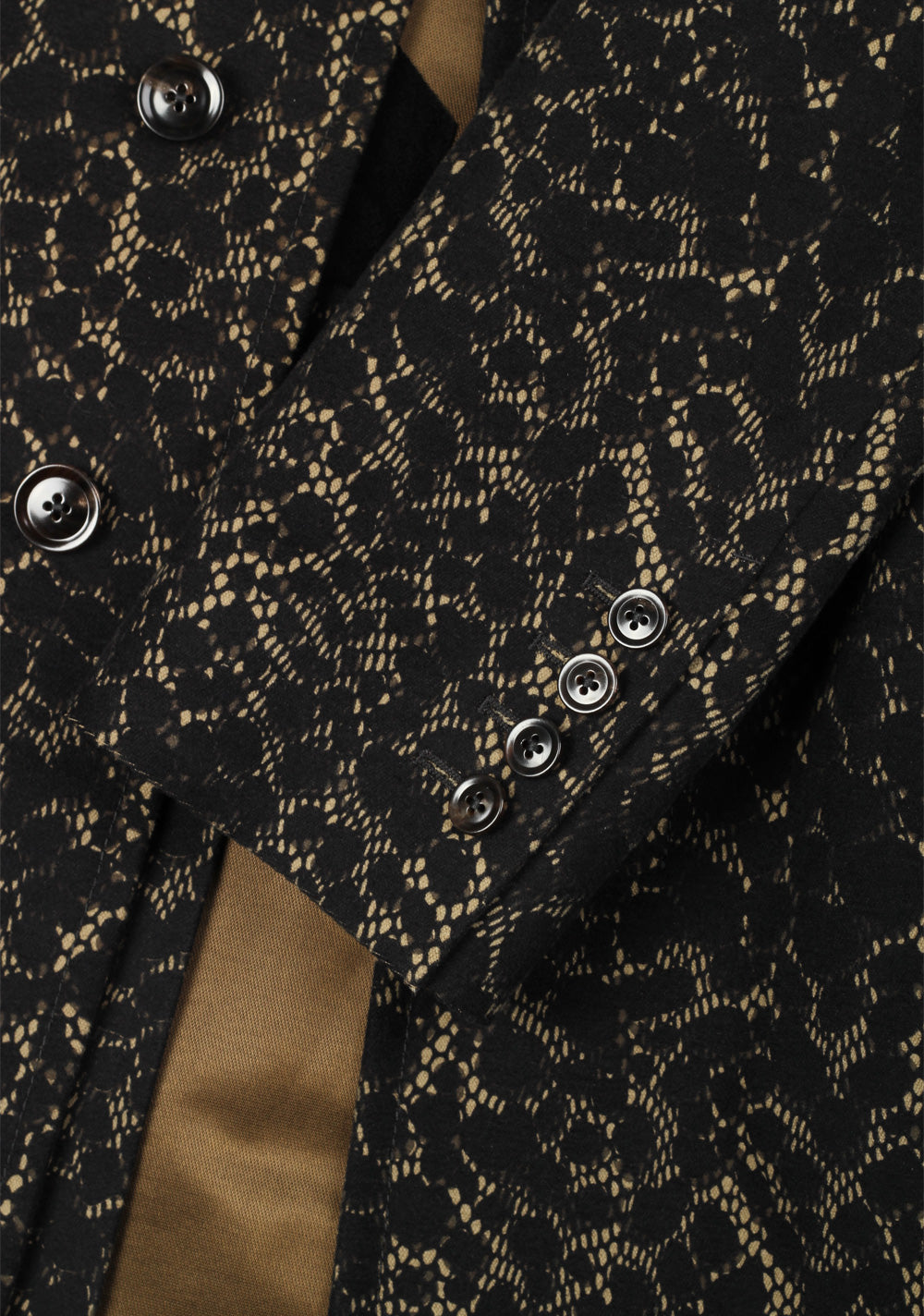 TOM FORD Black Patterned Coat Size 48 / 38R U.S. Outerwear